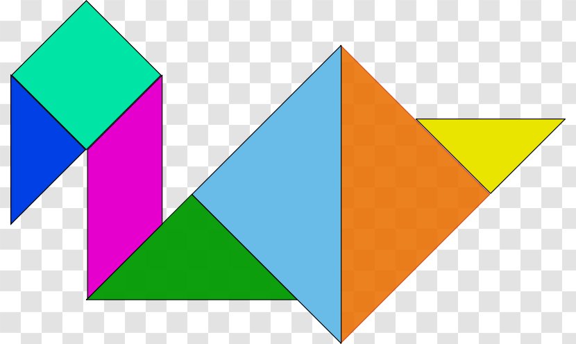 Tangram Puzzle Clip Art - Scalable Vector Graphics - Colored Paper Folded Goose Transparent PNG