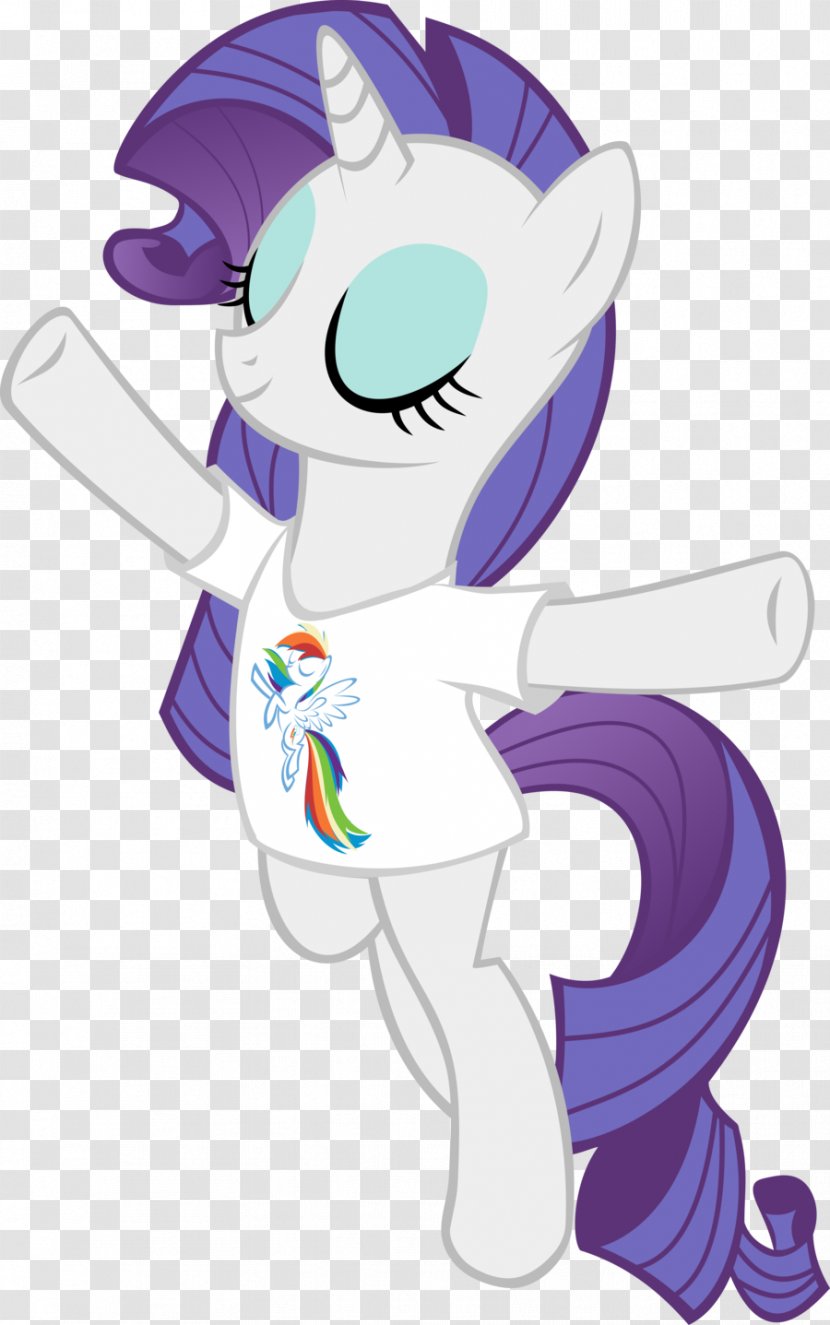 Pony Rarity T-shirt Rainbow Dash Applejack - Silhouette - Creative Transparent PNG