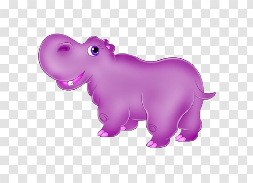 Hippopotamus Cartoon Clip Art - Animal Figure - Hippo Transparent PNG