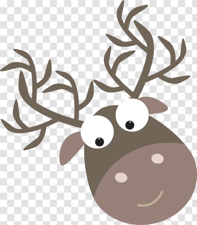 Santa Claus Christmas Clip Art - Deer - Cartoon Grey Donkey Transparent PNG