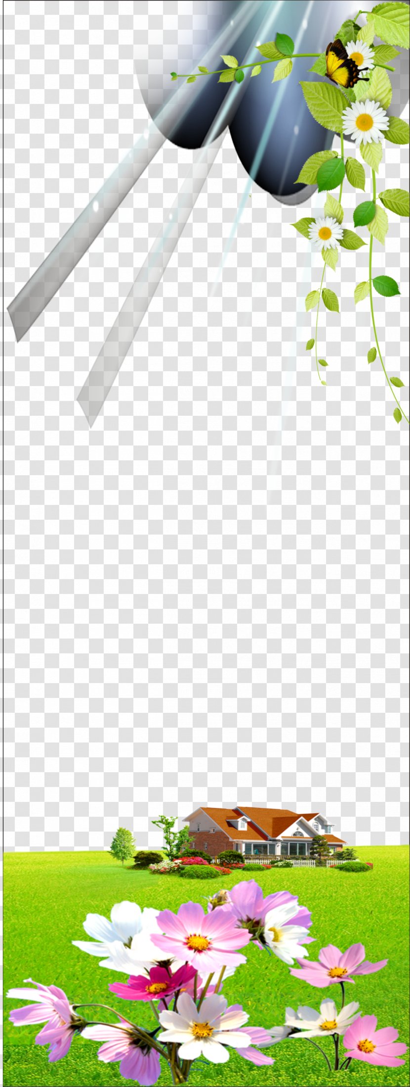 Shading Panels - Meadow - Floral Design Transparent PNG