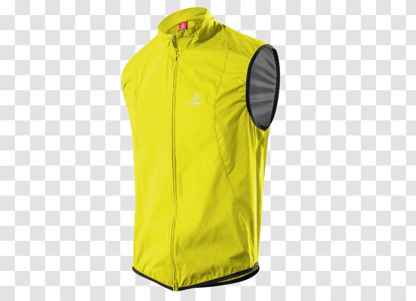 Gilets T-shirt Jacket Windstopper Waistcoat - Yellow Transparent PNG