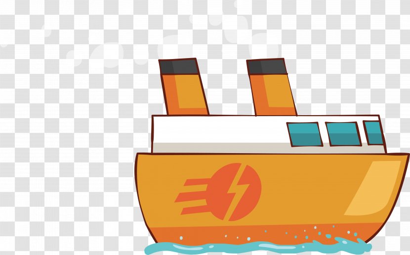 Ship Cartoon - Yellow - Delivery Transparent PNG