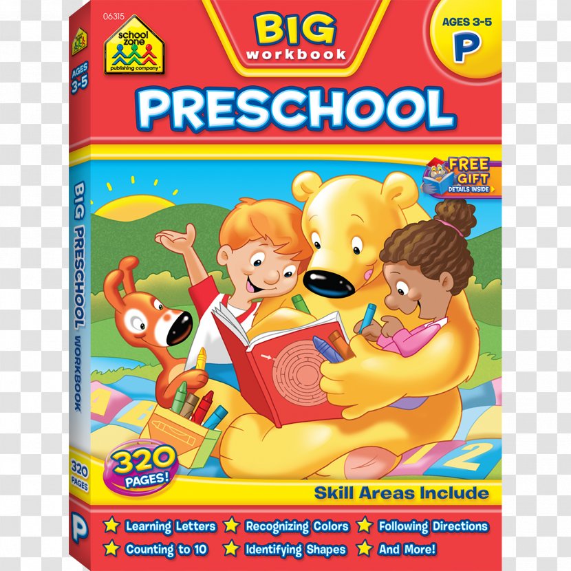 Big Preschool Workbook Pre-school Kindergarten School Zone Transparent PNG