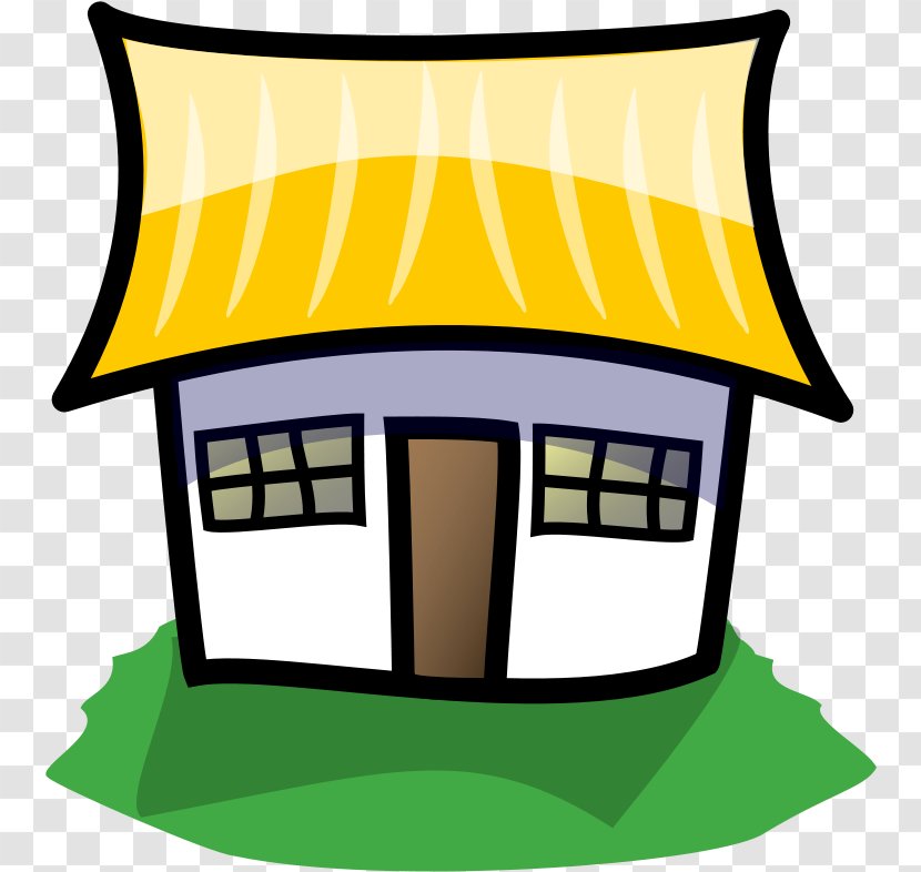 House Cartoon - Presentation - Yellow Home Care Service Transparent PNG