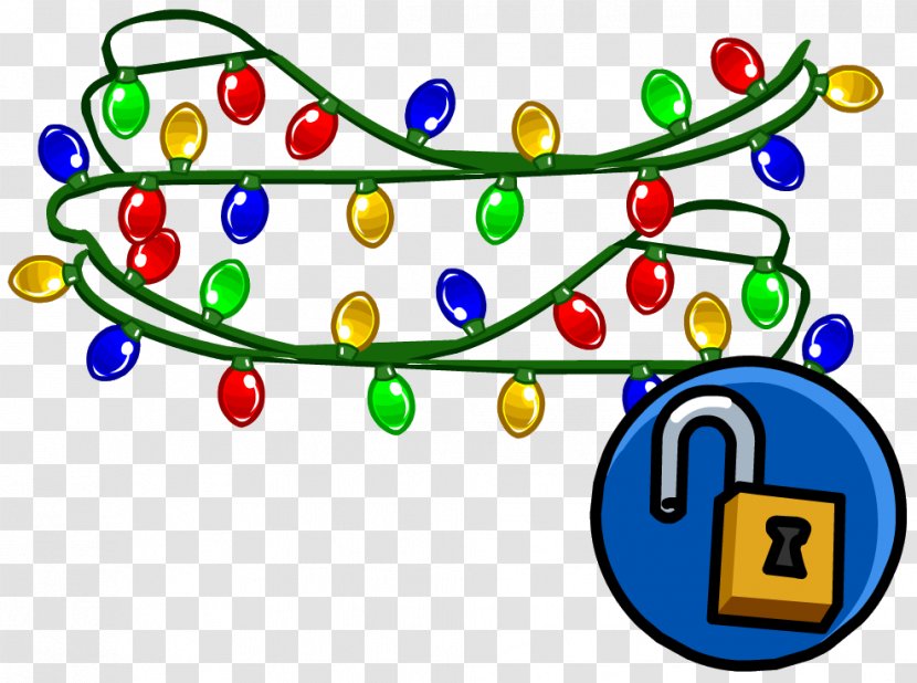 Christmas Lights Club Penguin Nightclub - Light Transparent PNG