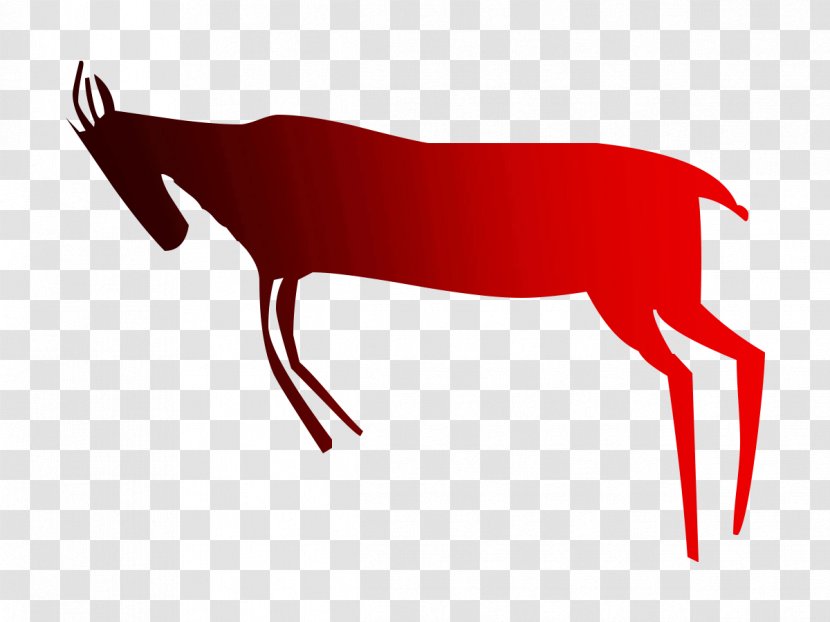 Reindeer Cattle Dog Logo Mammal - Tail - Red Transparent PNG