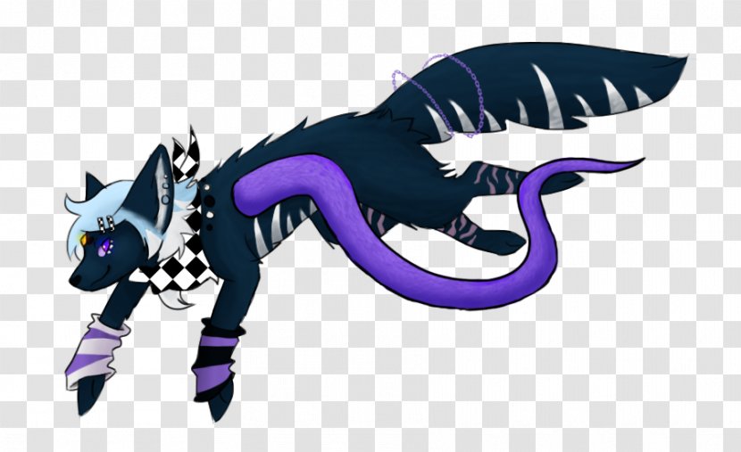 Dragon Horse Tail Mammal Animated Cartoon - Purple Transparent PNG
