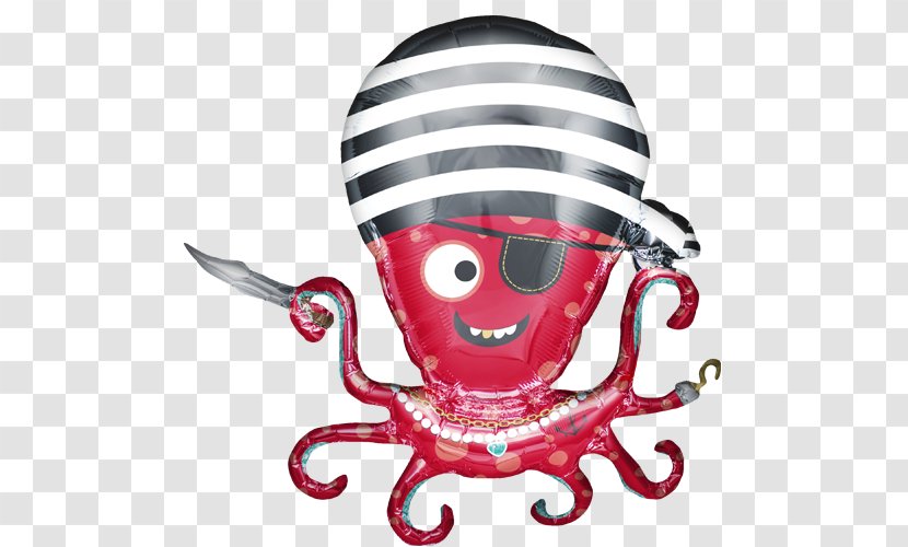 Mylar Balloon Piracy Party Birthday - Invertebrate - Pirate Collection Design Transparent PNG