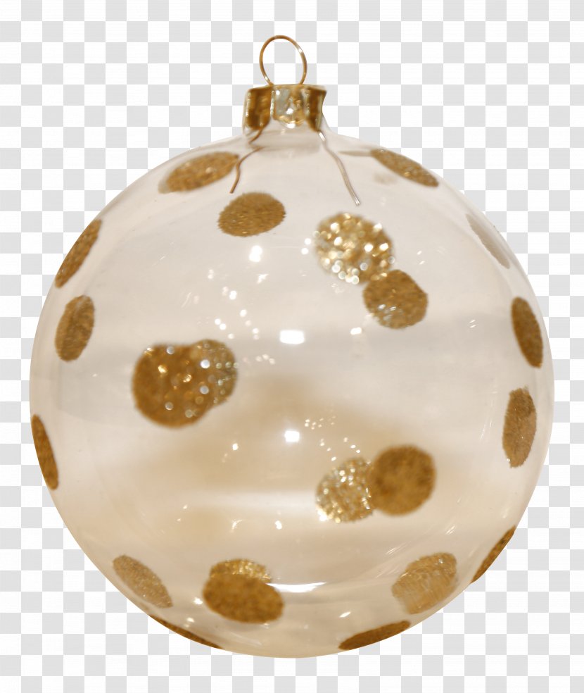 Christmas Ornament Polka Dot Decoration - Gold Transparent PNG