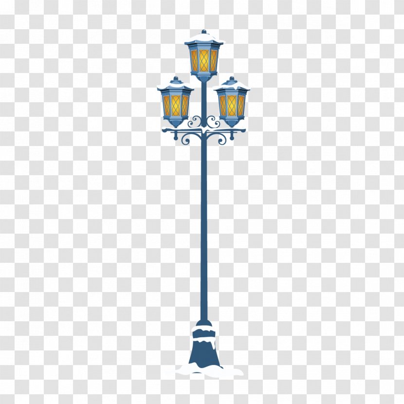 Snow Street Light Icon - Blue - Lit With Streetlights Fall Transparent PNG