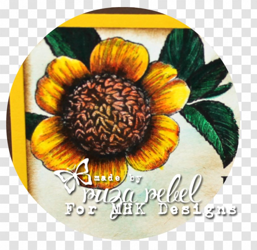 Sunflower M Spiral - Ink Flower Transparent PNG