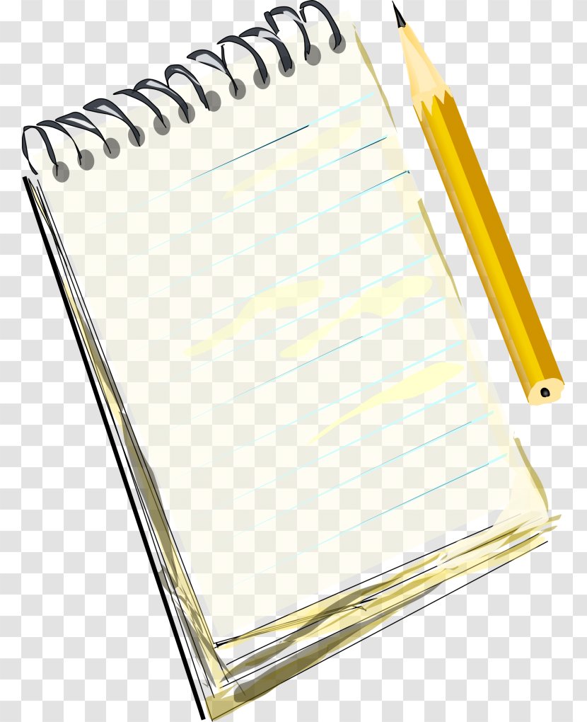 Нарисованный блокнот с ручкой