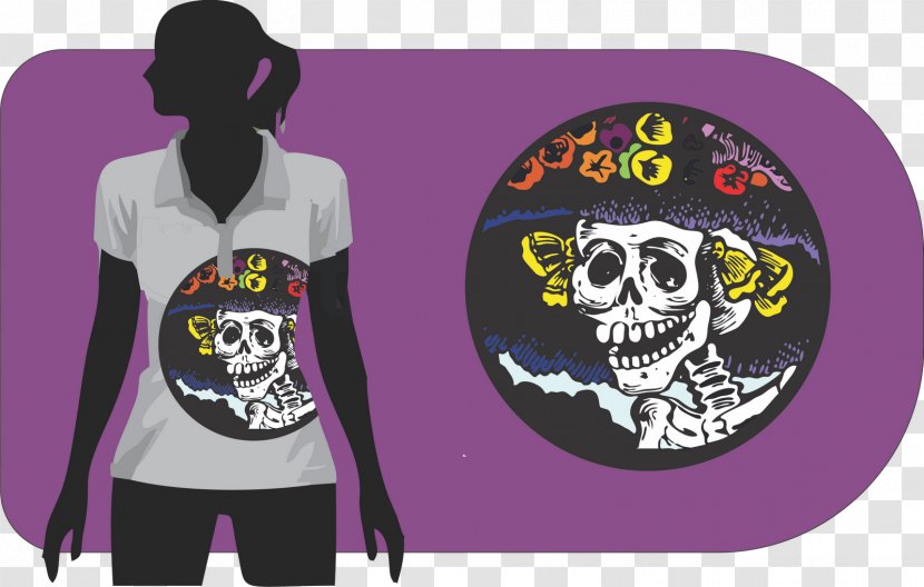 T-shirt Day Of The Dead Polo Shirt Sleeve - Top Transparent PNG
