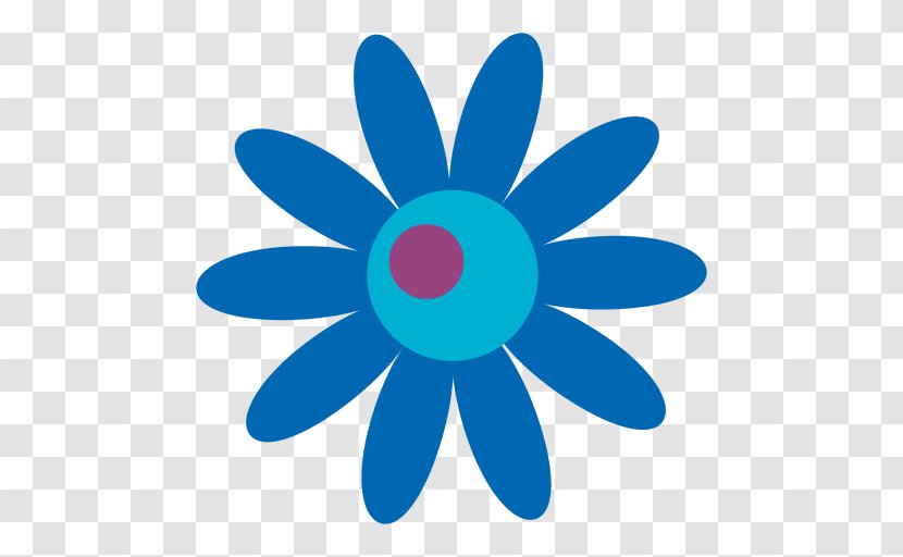 Flower Clip Art - Azure - Blue Floral Transparent PNG