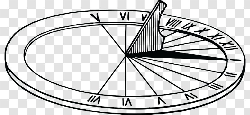 Clip Art Sundial Image Vector Graphics - Bicycle Wheel - Quarter Auction Artwork Transparent PNG