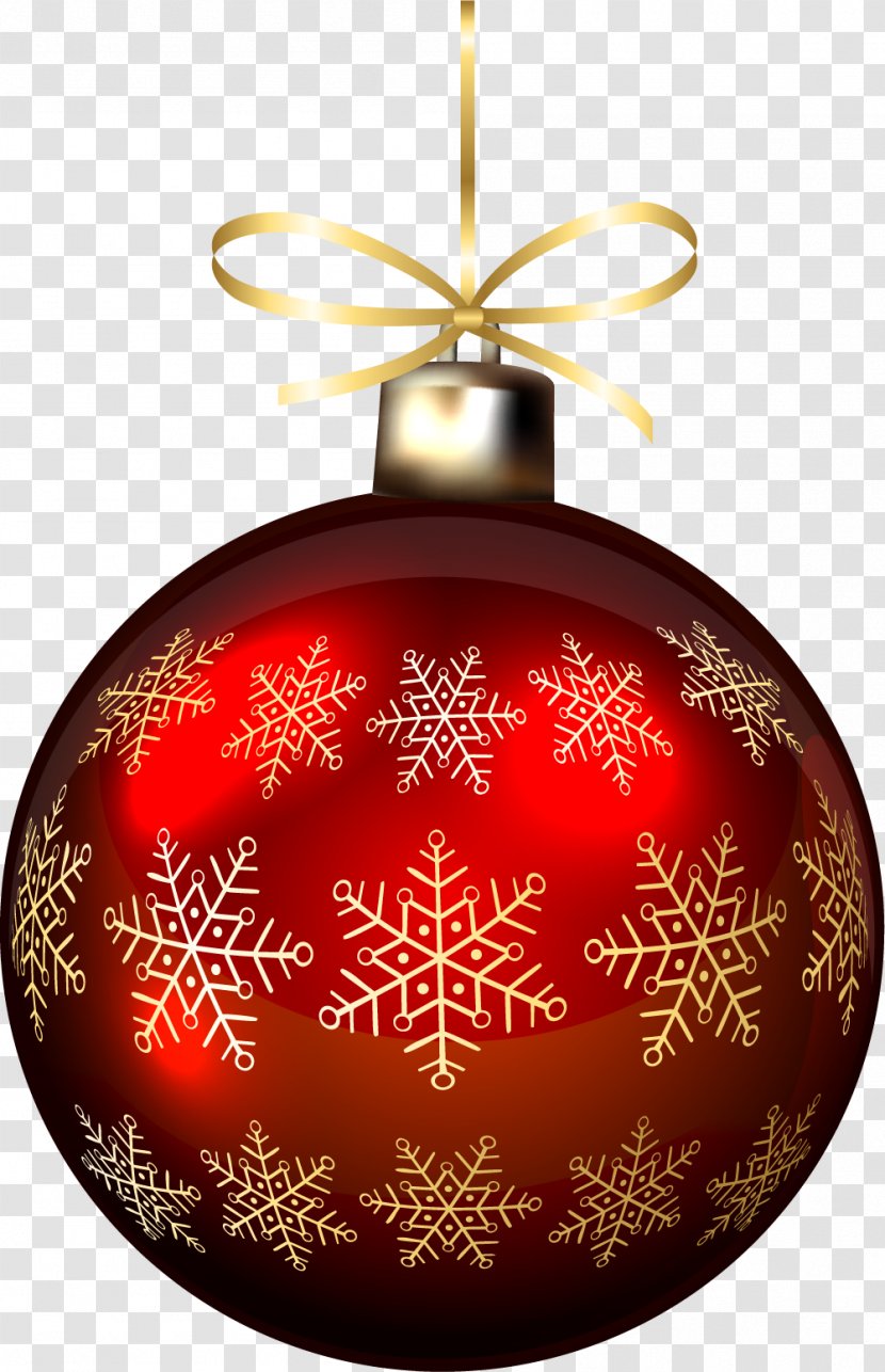 Christmas Ornament Red Snowflake - Sphere - Gorgeous Ball Transparent PNG