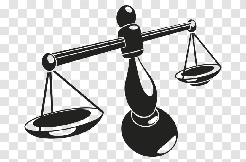 Measuring Scales Lady Justice Clip Art - Black And White Transparent PNG