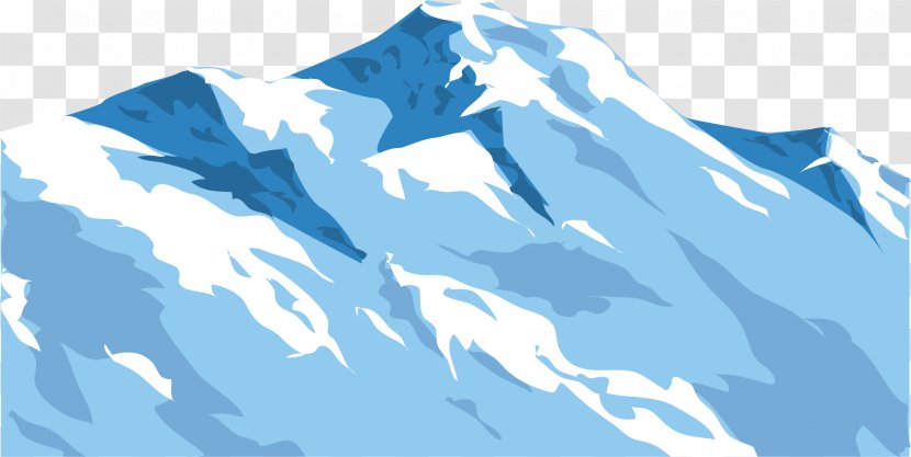 Mount Everest Mountain Euclidean Vector Illustration - Art - Iceberg Blue Transparent PNG