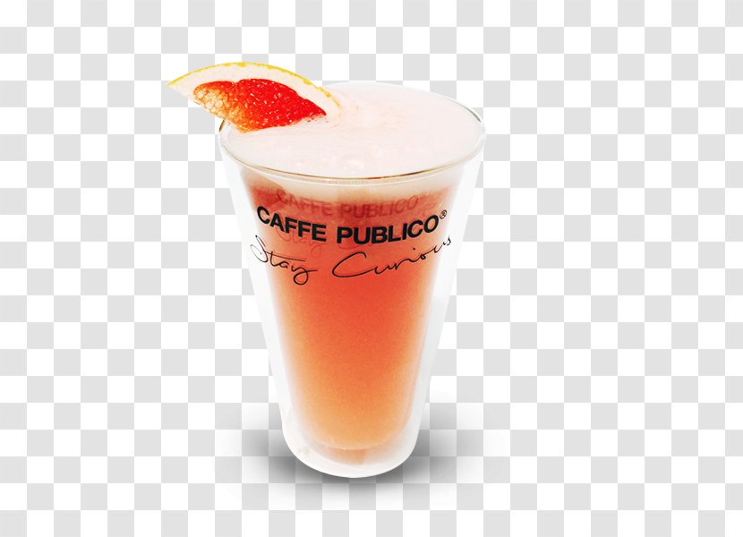Cocktail Garnish Sea Breeze Orange Drink Milkshake Strawberry Juice - Non Alcoholic Beverage - Bread Eating Transparent PNG