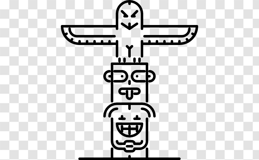 Totem Pole Clip Art - Black And White - Cultural Icon Transparent PNG