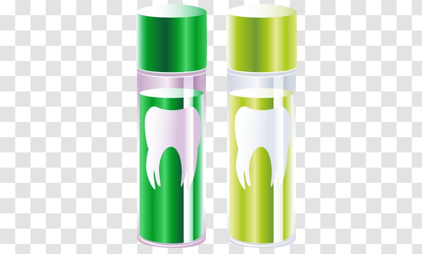 Tooth Bottle Cartoon - Designer - Teeth Transparent PNG