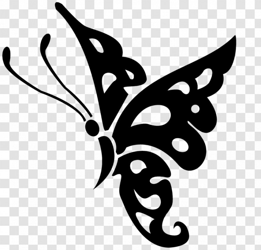 Butterfly Black And White Clip Art - Silhouette Transparent PNG