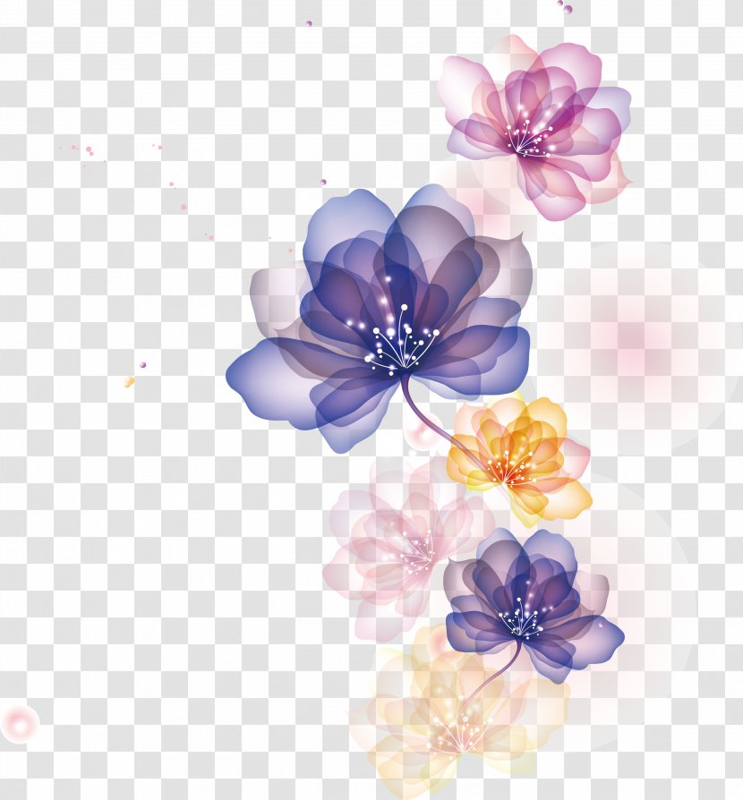 Flower Euclidean Vector Adobe Illustrator - Cartoon Flowers Transparent PNG