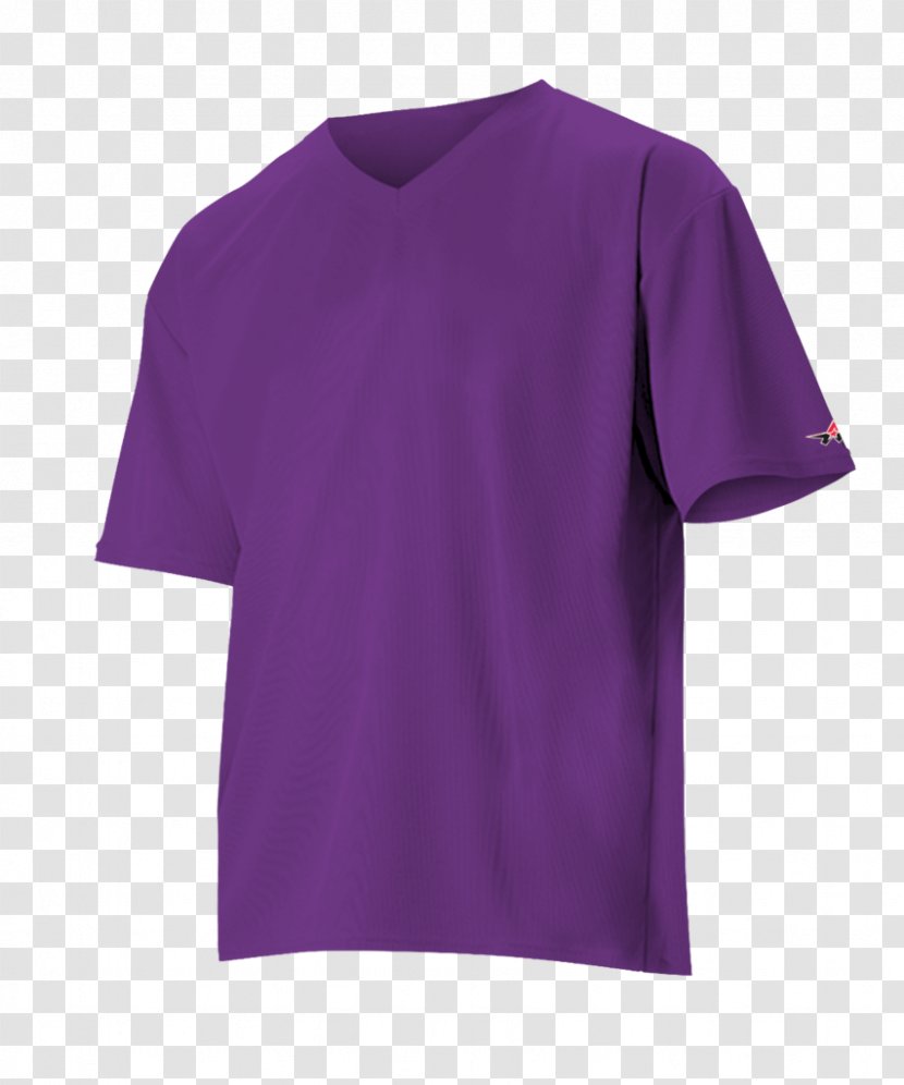 T-shirt Sleeve Jersey Blouse - Violet - Mockup Transparent PNG