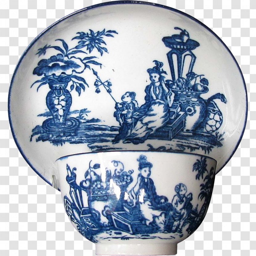 Vase Blue And White Pottery Ceramic Cobalt Saucer Transparent PNG