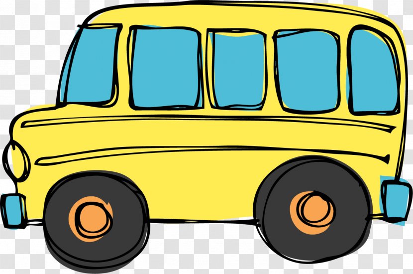 School Bus Clip Art - Motor Vehicle - Transportation Border Cliparts Transparent PNG