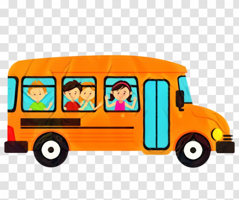 School Bus Drawing - Vehicle - Public Transport Playset Transparent PNG