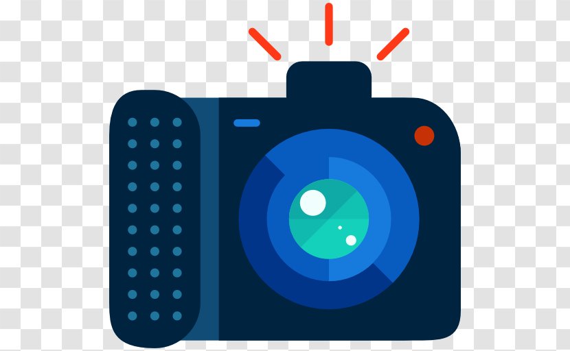 Digital Camera - Electric Blue - A Transparent PNG