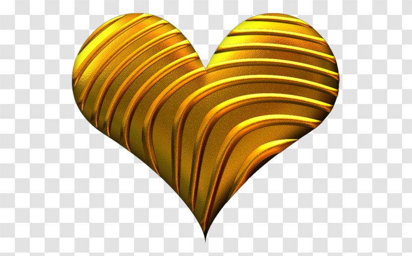 Love Heart Symbol - Yellow Transparent PNG