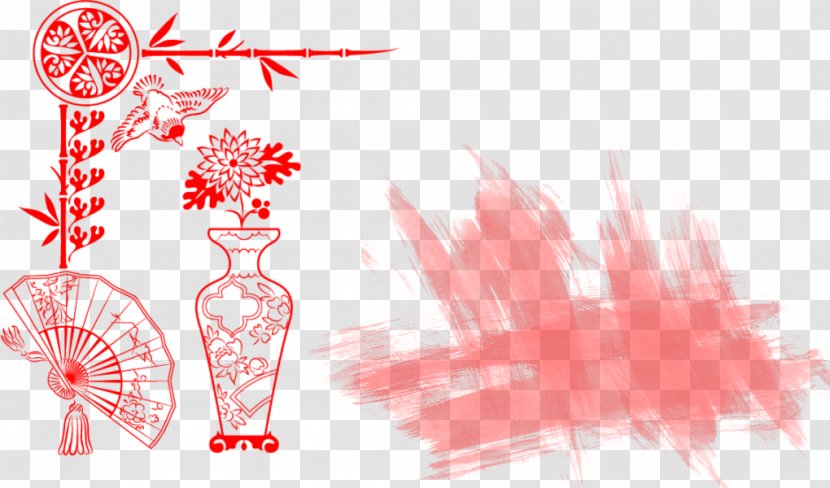 Chinese New Year China Red - Flower - Design Transparent PNG
