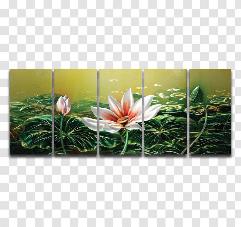 Painting Canvas Print Art - Plant - Lotus Pond Transparent PNG
