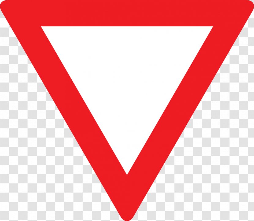 Yield Sign Traffic Stop Clip Art - Area Transparent PNG