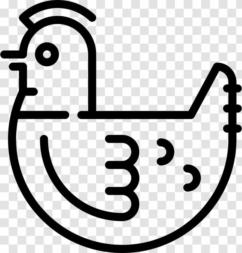 Chicken - Black And White - Farm Transparent PNG