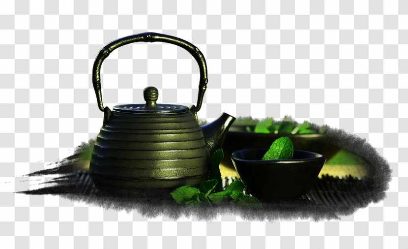 Green Tea Camellia Sinensis Infusion Health - Alternative Services - A Pot Of Anhua Black Picture Material Transparent PNG