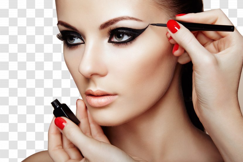 Cosmetics Make-up Artist Beauty Parlour Eye Liner - Makeup - Painted Eyeliner Transparent PNG