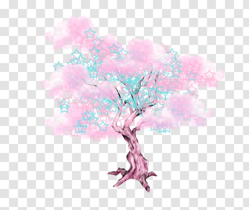 Tree Drawing Pink - Rose Transparent PNG
