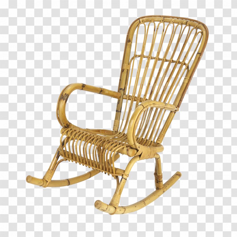 Rocking Chairs Rattan Wicker Cushion - Outdoor Furniture - Chair Transparent PNG