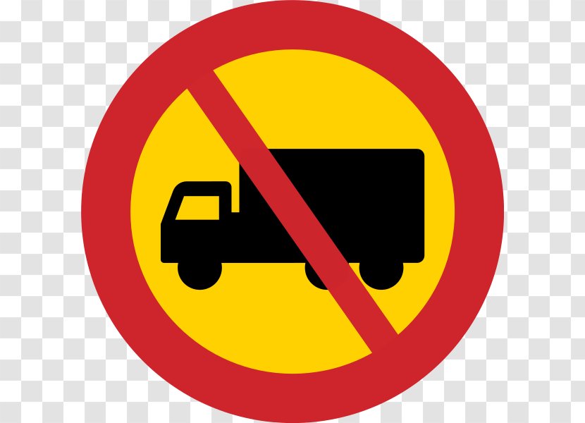 Truck Prohibitory Traffic Sign Motordrivet Fordon - Text Transparent PNG
