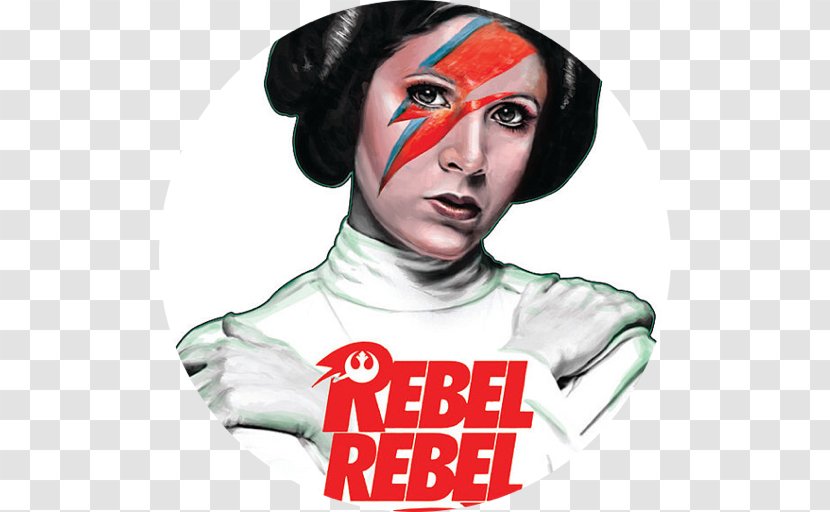 Carrie Fisher Leia Organa Star Wars Rebel T-shirt - Musician Transparent PNG