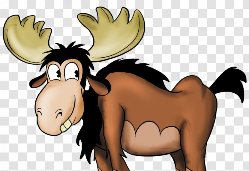 Moose Cartoon Animation Drawing - Sign Of The Horns Transparent PNG