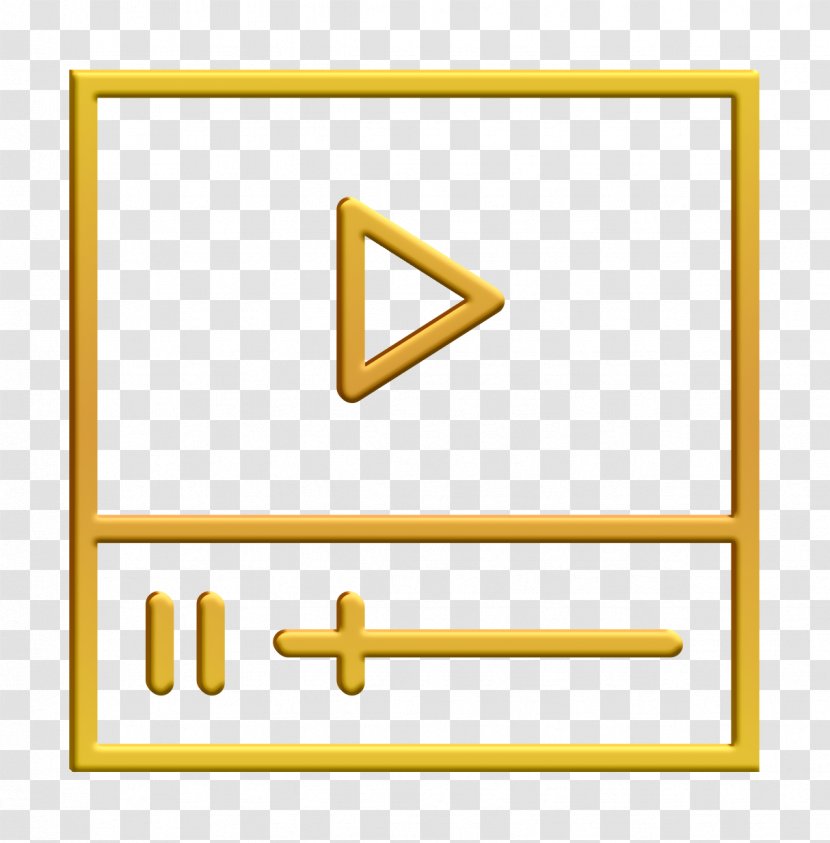 Video Player Icon Essential Set Multimedia - Yellow Transparent PNG