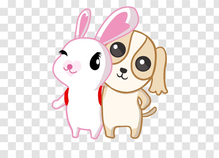 Puppy Rabbit Dog Easter Bunny Clip Art - Smile - Antecedent Background Transparent PNG