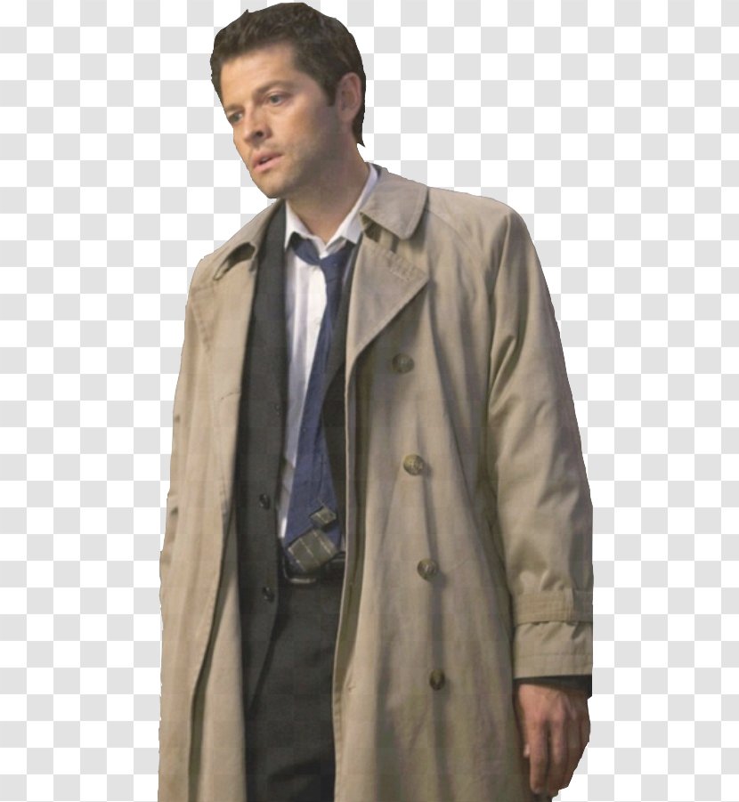 Castiel Dean Winchester Supernatural Misha Collins Sam - Coat Transparent PNG