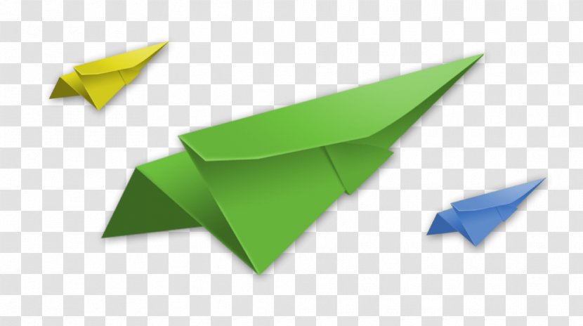 Paper Green Origami Chartreuse Blue - Creative Arts - Yellow-blue Airplane Transparent PNG