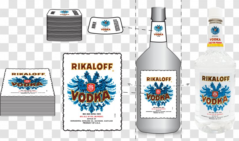Liqueur Glass Bottle Product Label Pressure-sensitive Adhesive - Water - Vodka Transparent PNG